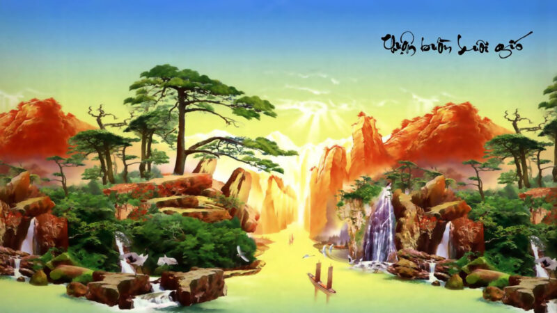 Feng-Shui-Hintergrundbild mit Text