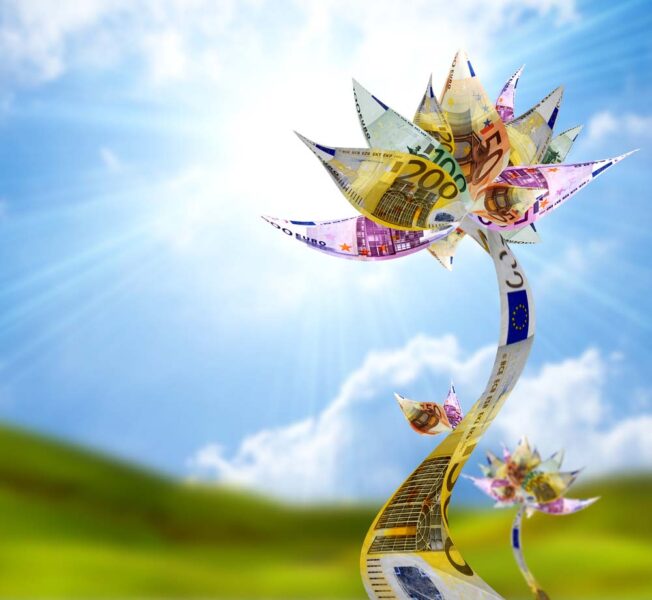 Ảnh nhiều tiền xếp hoa sen