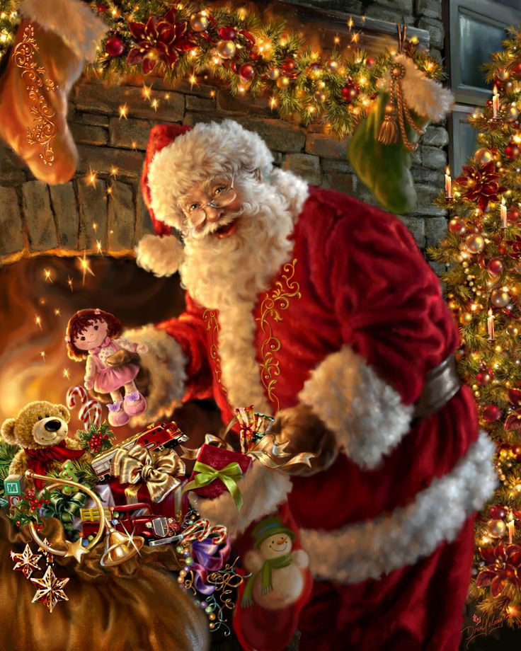 Top 50 hình nền ông già Noel  ông già Tuyết mừng giáng sinh full hd   Kerstman Ijsbeer Painting
