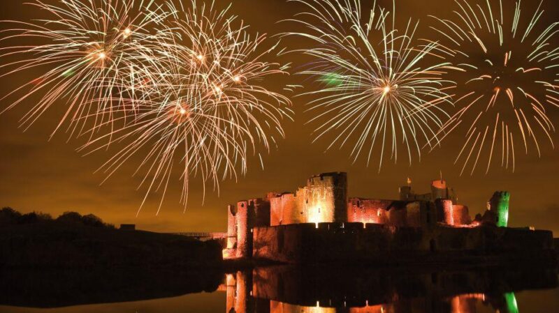 ảnh pháo hoa vàng