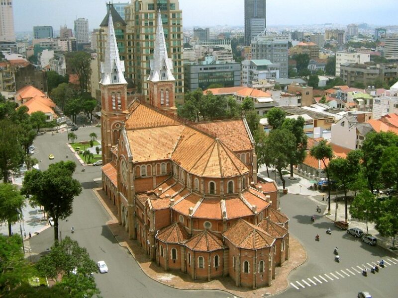 Ảnh Sài Gòn - nhà thờ Đức Bà nhìn từ trên cao