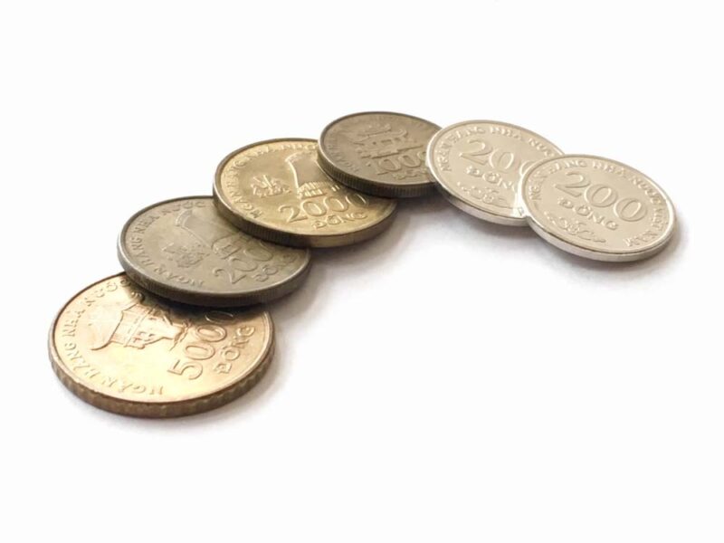 Ảnh tiền đồng xu xếp hàng