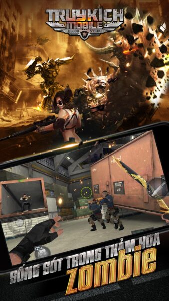 Ảnh Truy Kích cho điện thoại sống sót trong thảm họa zombie