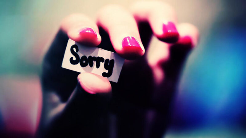 ảnh xin lỗi người yêu đáng yêu đơn giản
