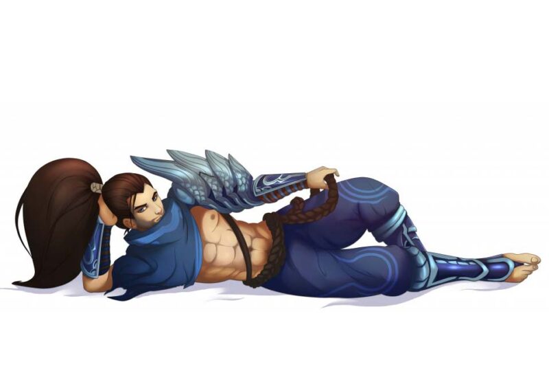 ảnh yasuo hoạt hình nằm lười biếng