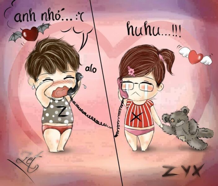 ảnh yêu xa đẹp nhất - nhớ người yêu