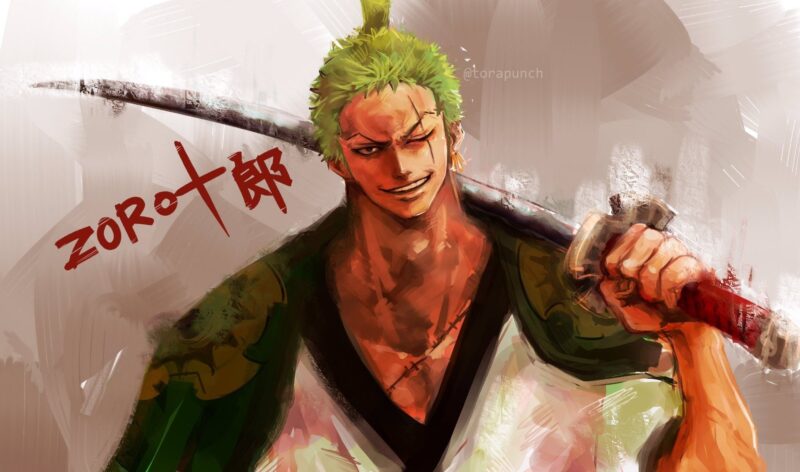 ảnh Zoro ngầu 3D cầm gươm