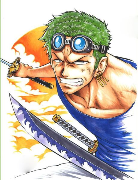 ảnh Zoro ngầu 3D thu hút