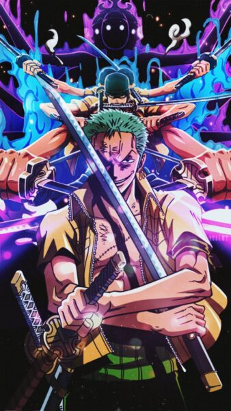 ảnh Zoro ngầu 3D với kẻ địch