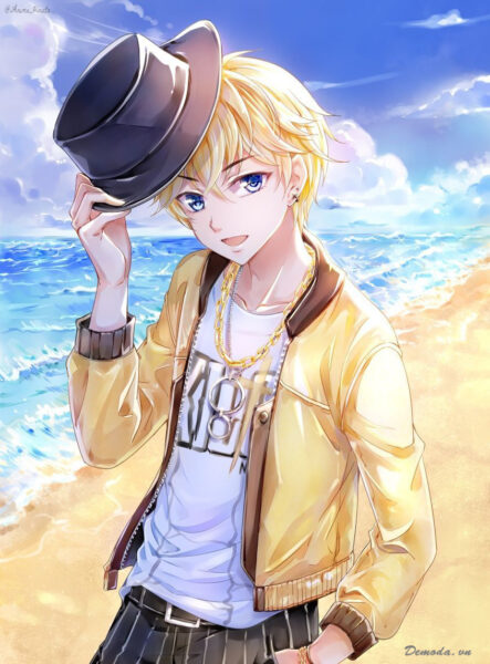 Avatar anime boy tóc vàng