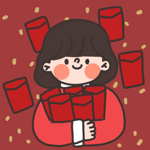 avatar tết em muốn nhận nhiều lì xì