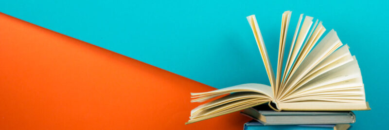 Background book - sách nền xanh và cam xen kẽ