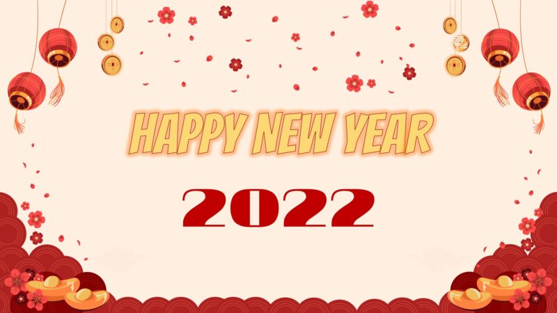 Background chúc mừng năm mới 2022 với những bông hoa rơi đẹp