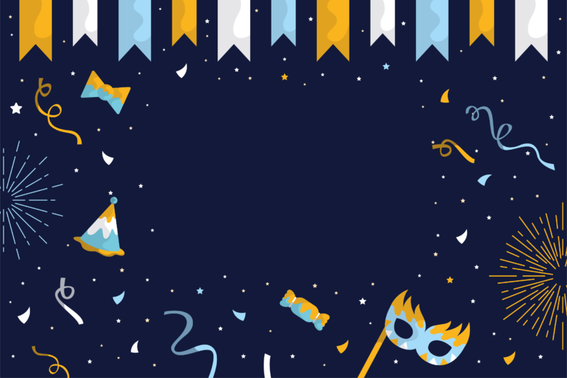 Background chúc mừng năm mới nền xanh đậm