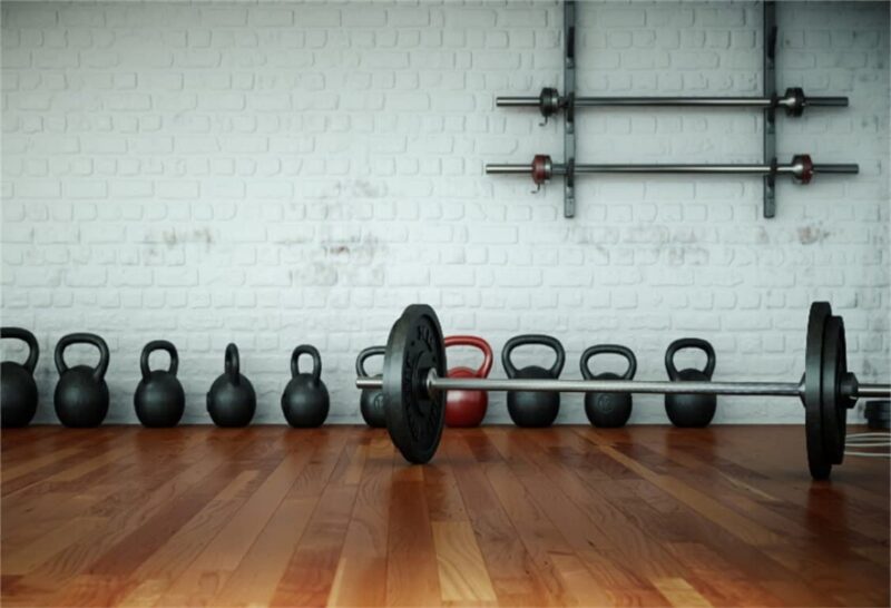 Background Gym các dụng cụ tập