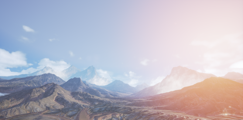 Background phong cảnh đồi núi lúc bình minh