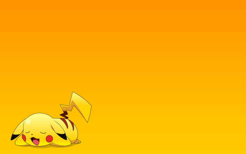 Background Anime Pikachu nền vàng