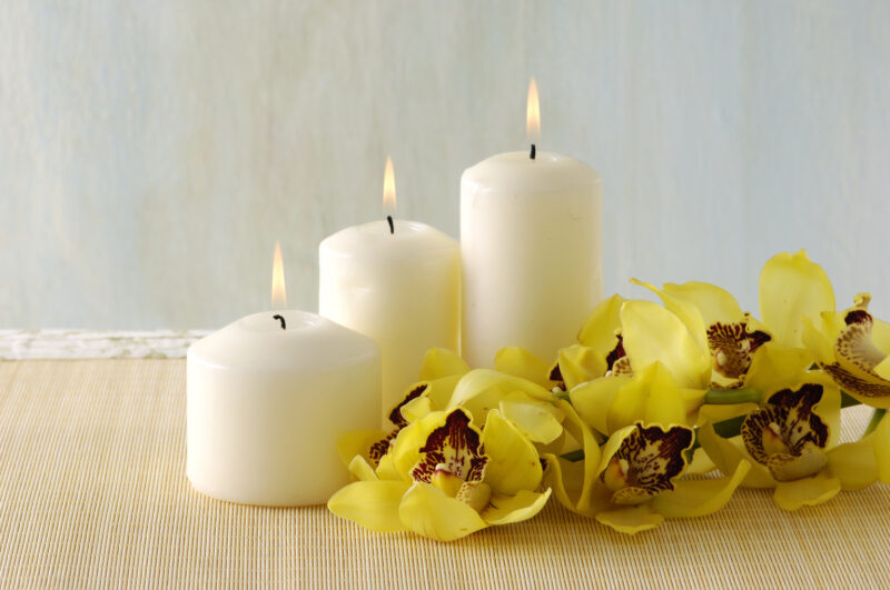 Background spa nến thơm