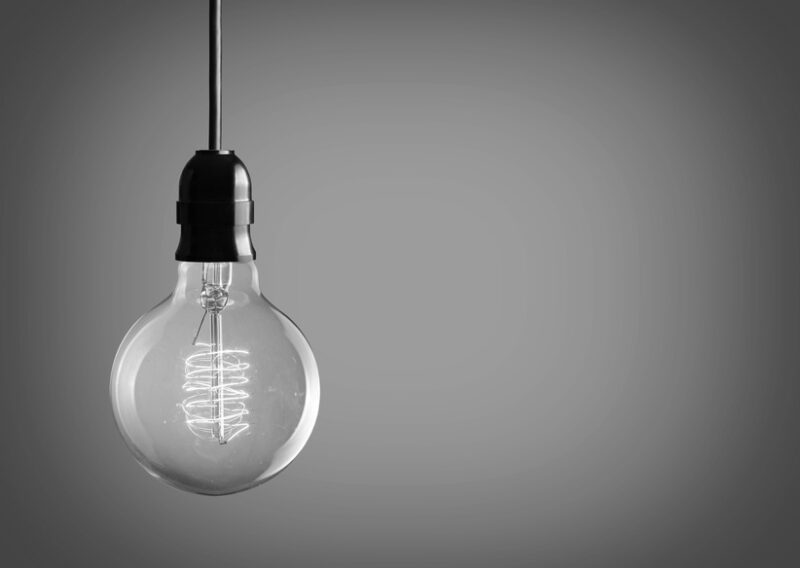 Background xám bóng đèn sợi đốt