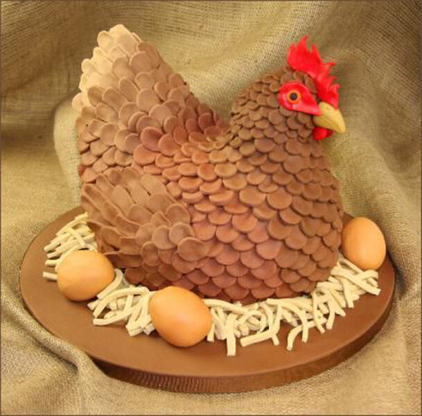 Bánh sinh nhật con gà mái độc đáo