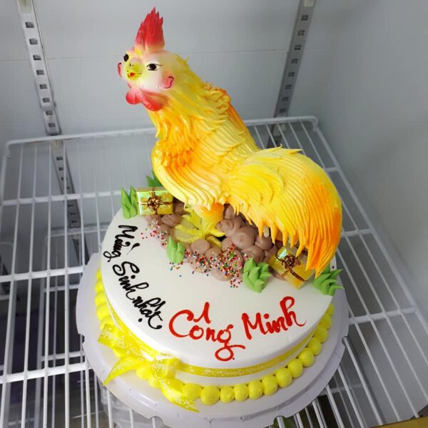 Bánh sinh nhật hình con gà trống đẹp