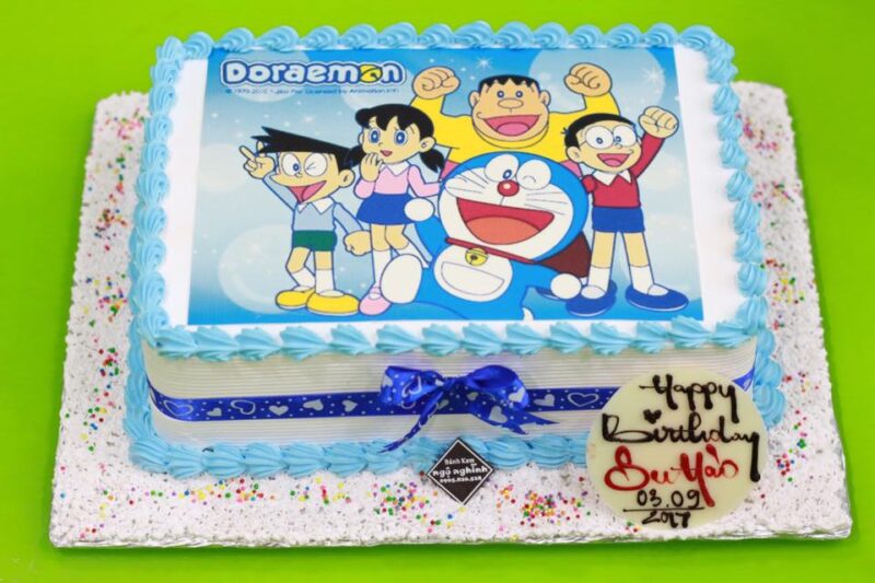 Bánh sinh nhật in hình, in ảnh Doraemon