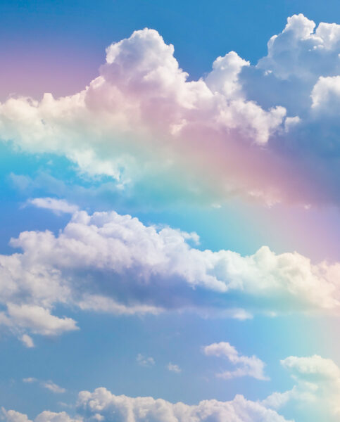 hình ảnh cầu vồng tô điểm cho nền trời thêm sinh động