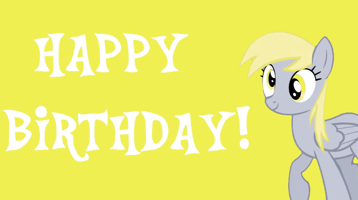 Hình Ảnh động chúc mừng sinh nhật - chú ngựa ponny