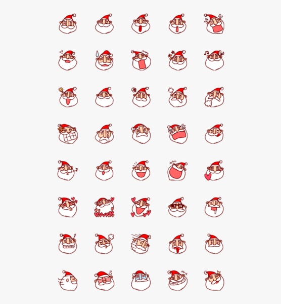 Hình ảnh Emoji Nhật ông già noel