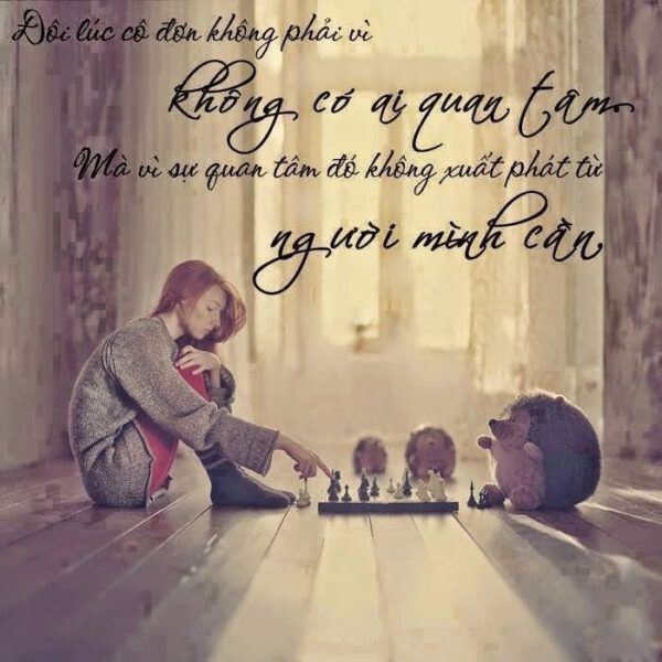 Hình ảnh tâm sự buồn cô đơn về cuộc sống