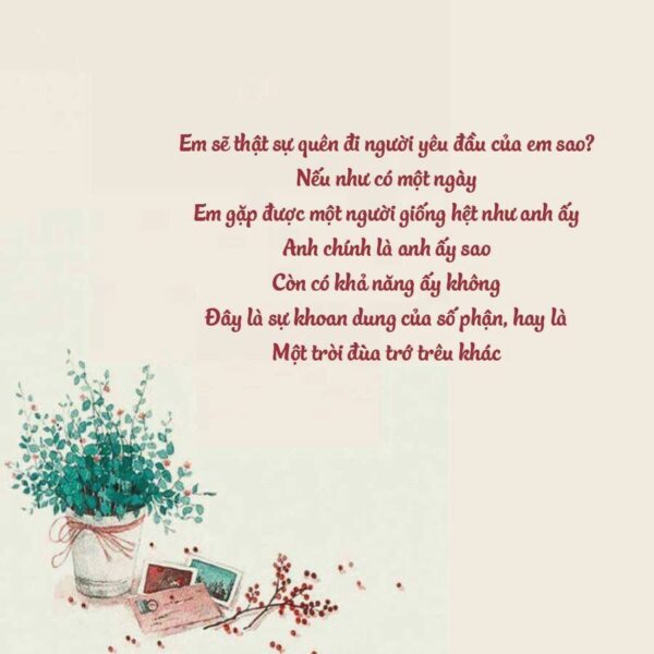 Hình ảnh tâm sự buồn nhớ người yêu