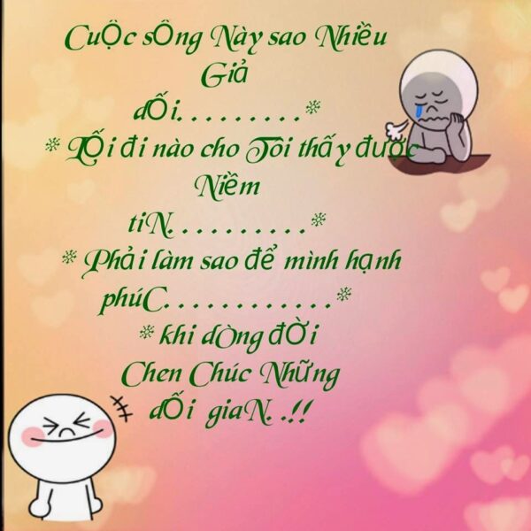 Hình ảnh tâm sự buồn về cuộc sống