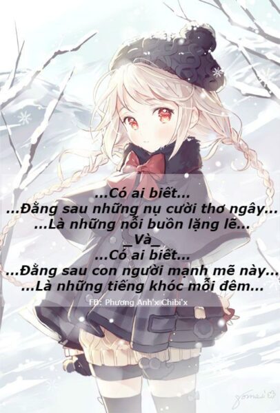 Hình ảnh tâm sự buồn về cuộc sống cô đơn