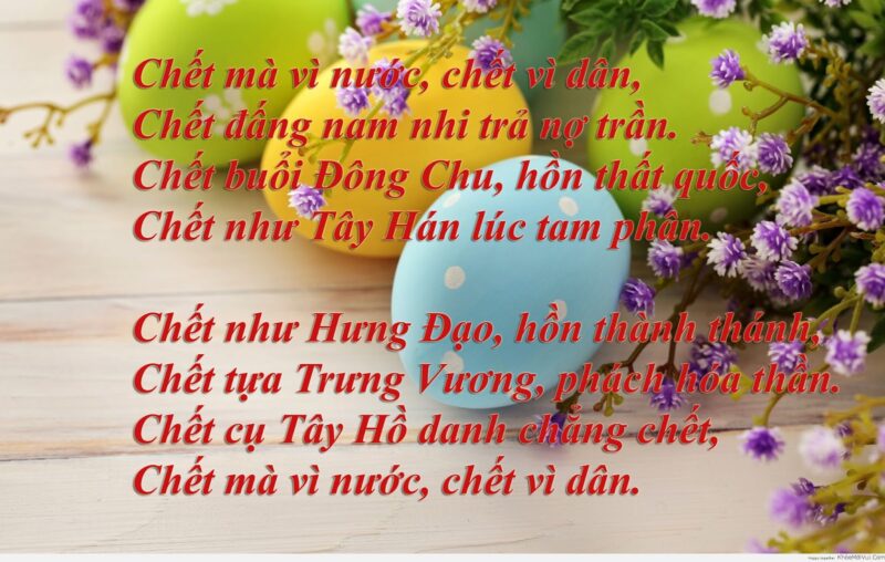 Những hình ảnh thơ đẹp về cái chết anh hùng