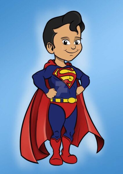 Hình chibi siêu nhân Superman 3D