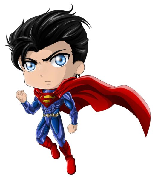 Hình chibi siêu nhân Superman ngầu 3D