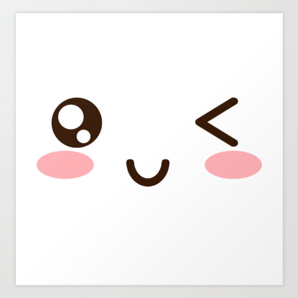 Hình Emoji Nhật nháy mắt