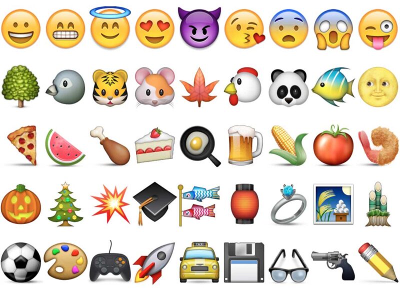 Hình Emoji Nhật nhiều loại