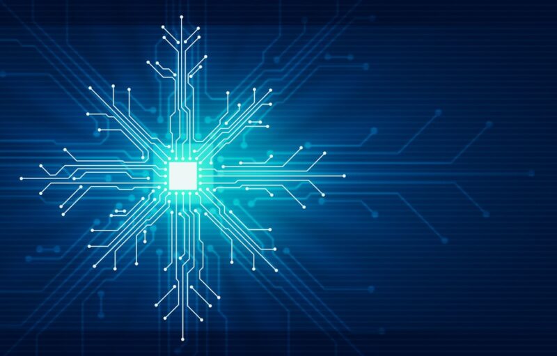 Elektronische Schneeflocke