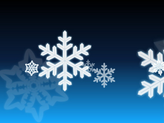 Schneeflocken auf einem dunkelblauen Hintergrund