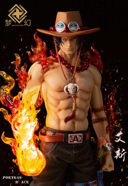 Hình nền Ace One Piece với bàn tay rực lửa