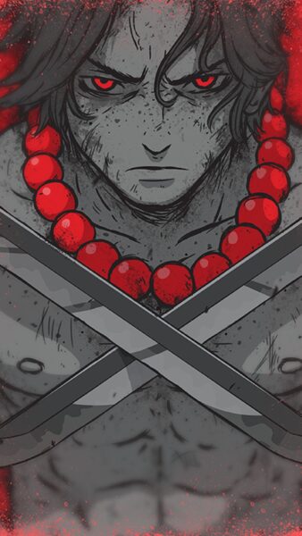Hình nền Ace One Piece màu xám và đỏ