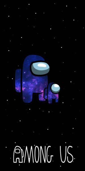 Hình nền Among US có chữ trắng