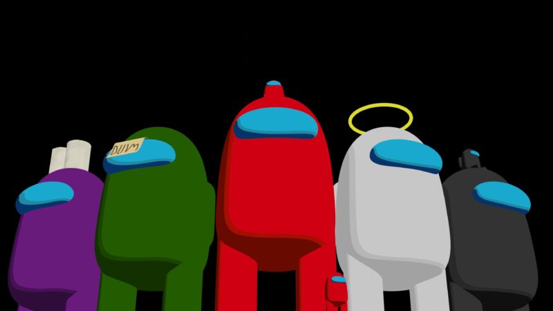 Hình nền Among US nền tối