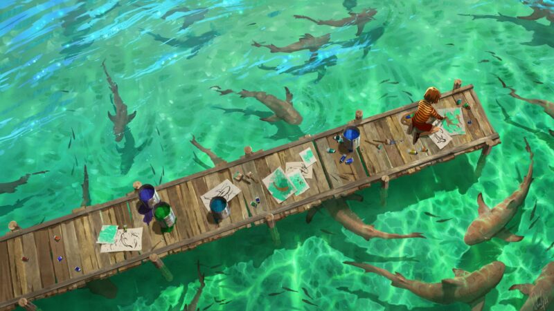 Hinh nền cá 3D dưới nước