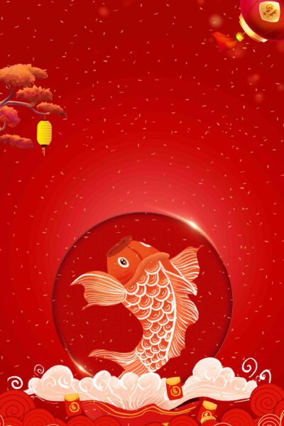 hình nền cá chép đỏ may mắn