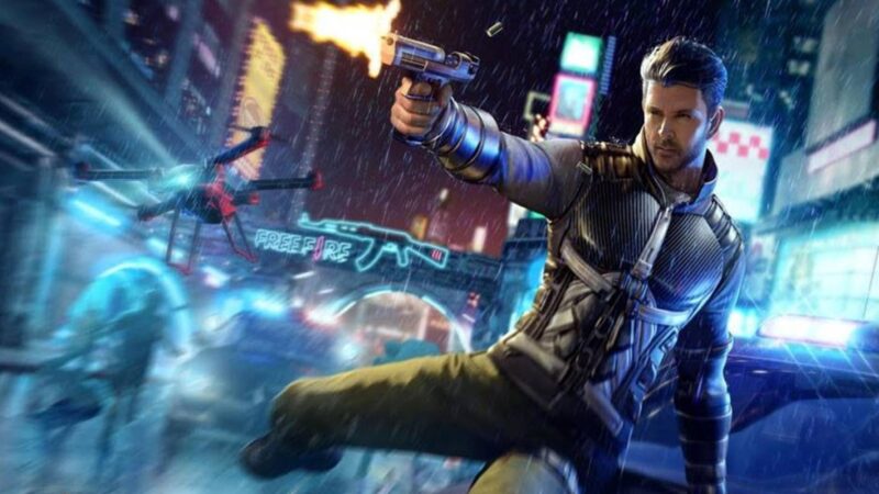 Chụp hình nền free fire trong đêm mưa
