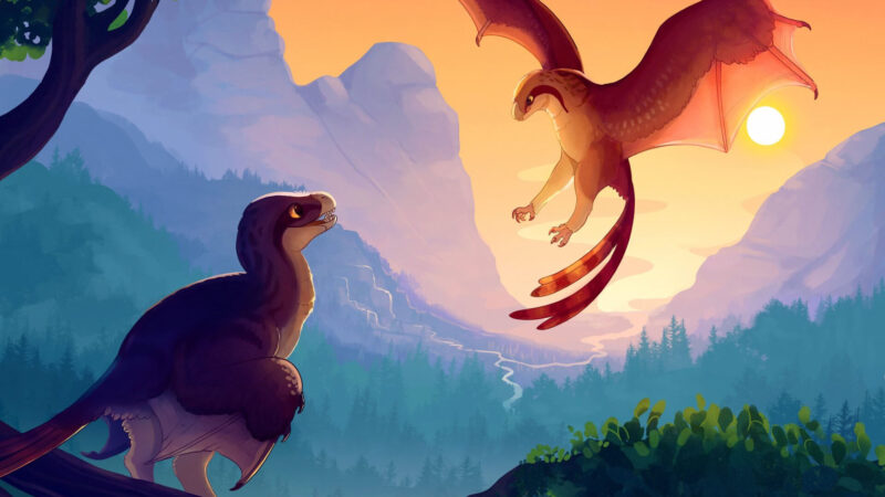 hình nền khủng long cute dễ thương anime