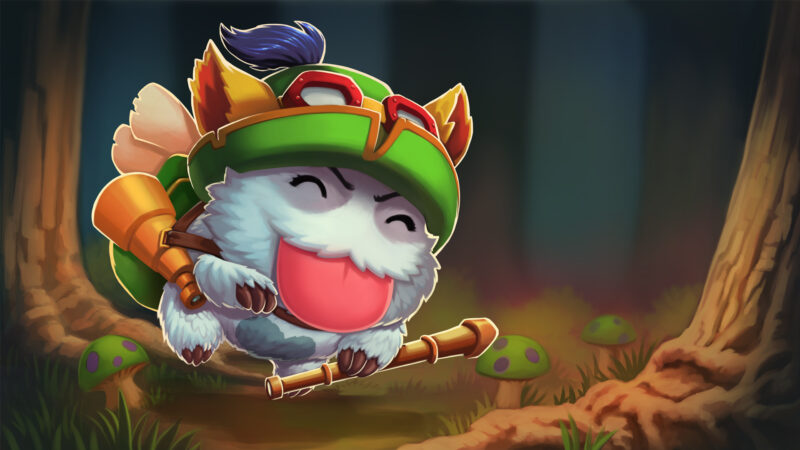 Hình nền Lol đẹp cho máy tính poro teemo