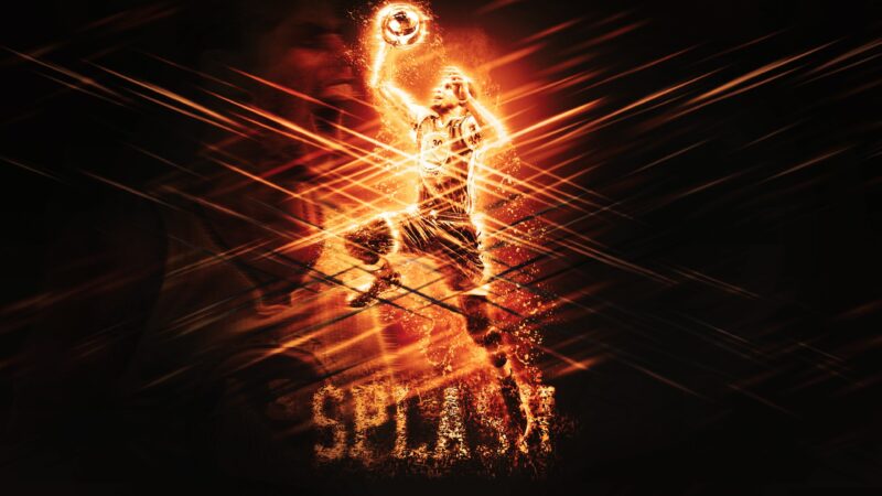 hình nền lửa hình nền ngọn lửa cầu thủ đá bóng